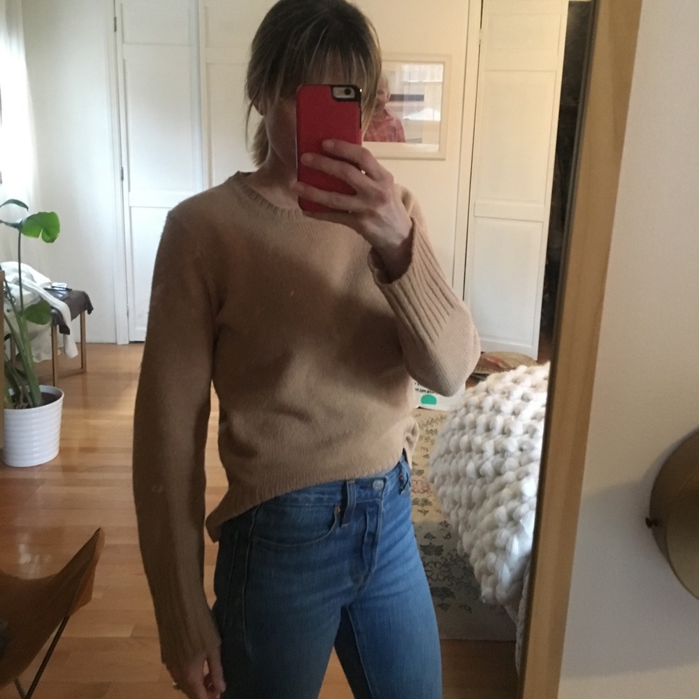 Classic Camel J. Crew wool sweater